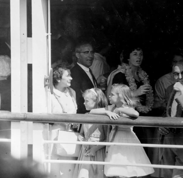 Leaving the Port of Los Angeles aboard the SS Matsonia.