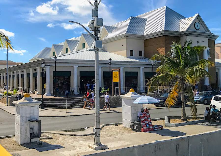 The first view of Downtown Nassau after exiting Festival Place.
