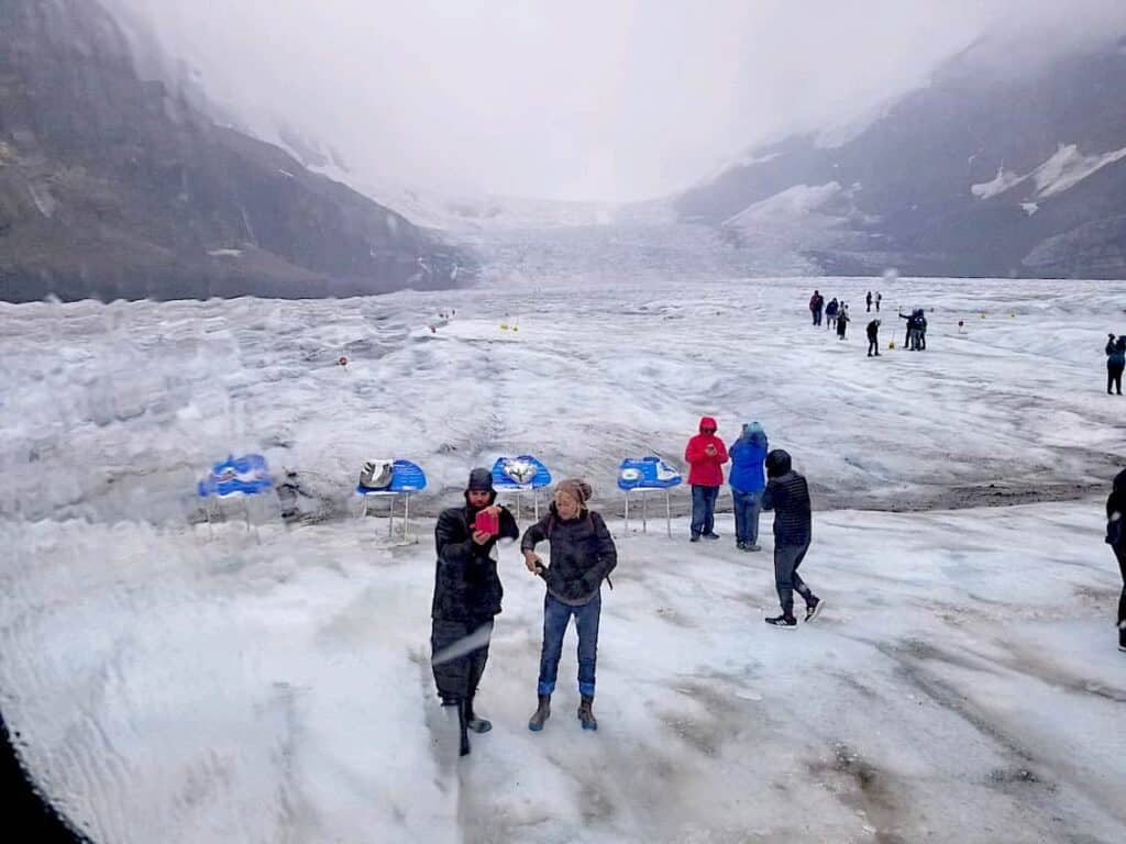 Sherry at Columbia Ice Field in British Columbia