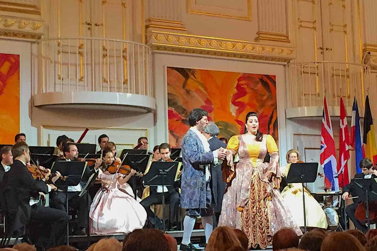 At the opera hall in Vienna, Austria.