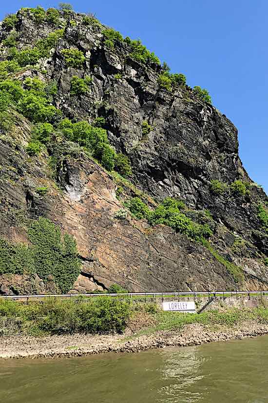 Loreley Rock and signage.