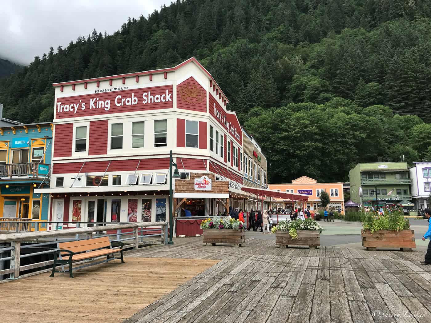 Front entrance toTracy's Crab Shack in downtown Juneau, Alaska.